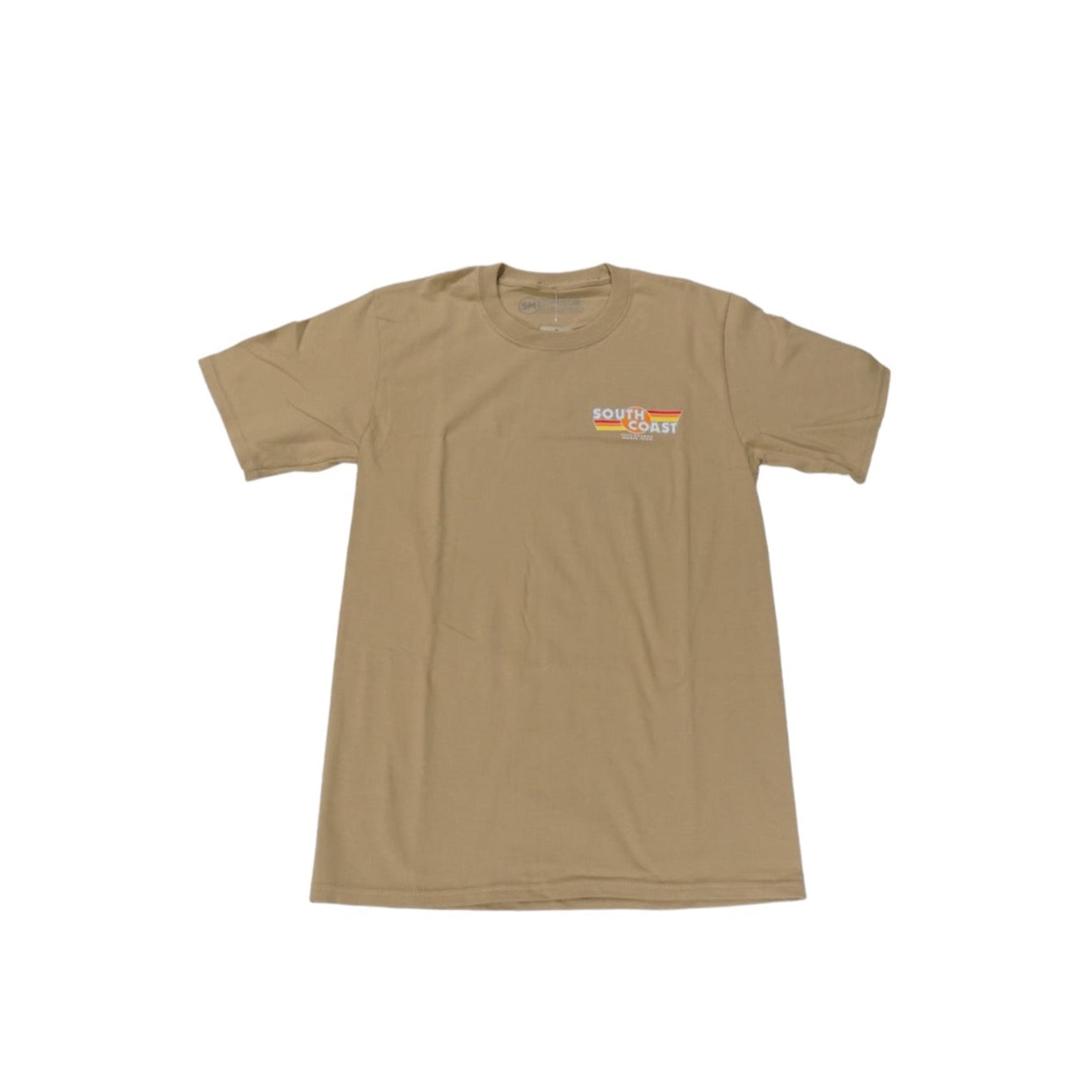 SOUTH COAST MENS RETRO FLAG TEE SAND