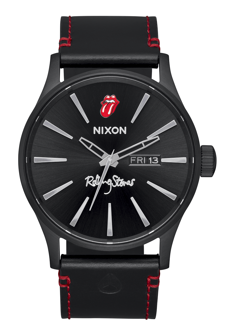 NIXON X ROLLING STONES SENTRY LEATHER WATCH