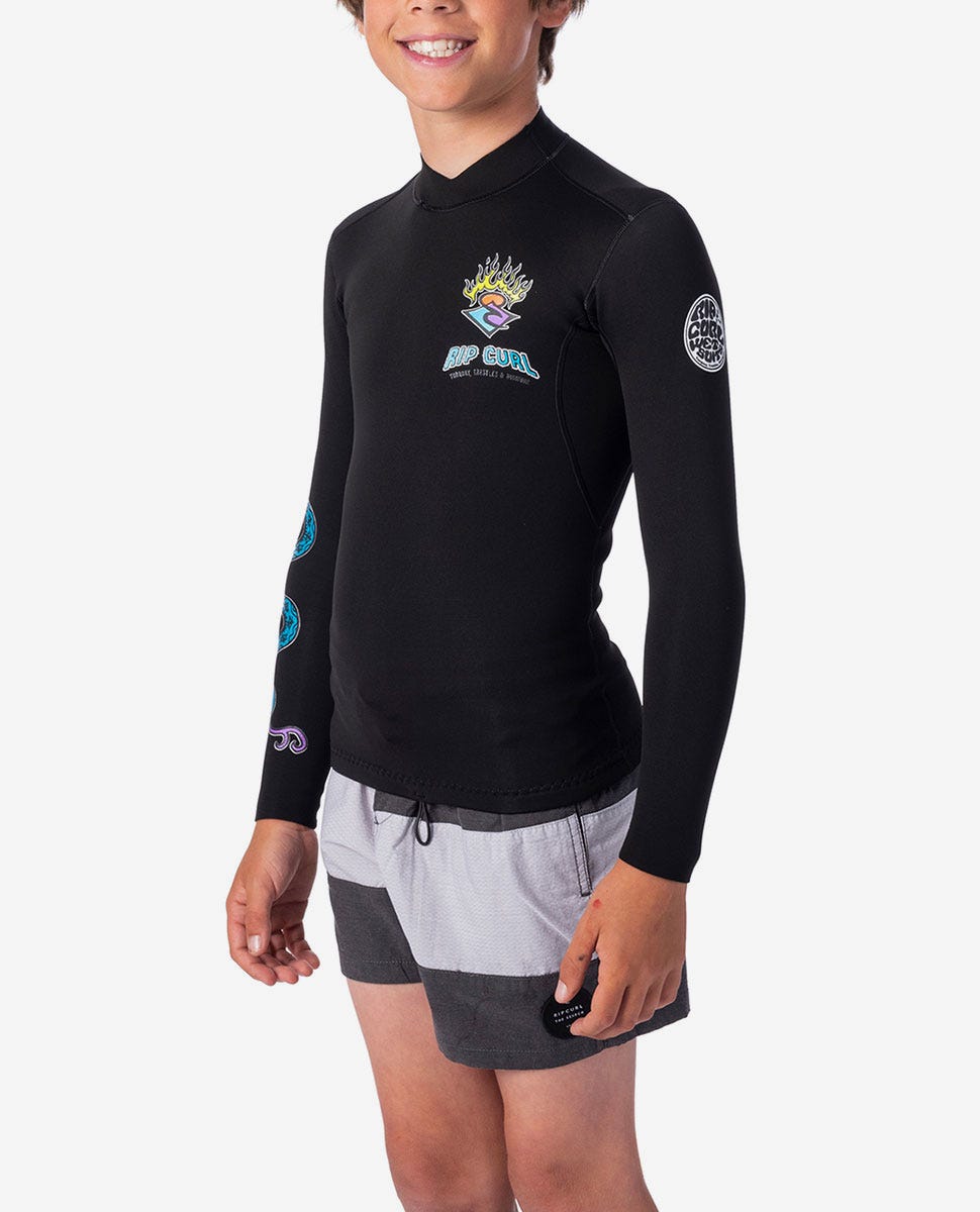 RIPCURL BOYS 1.5MM DAWN PATROL JACKET WETSUIT TOP