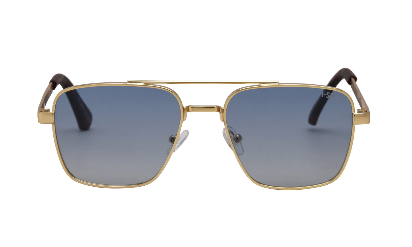I-Sea Brooks Sunglasses Gold / Blue