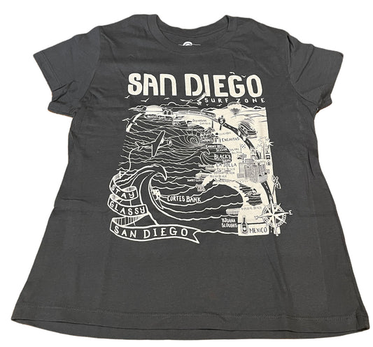 South Coast Womens SD Map Tee