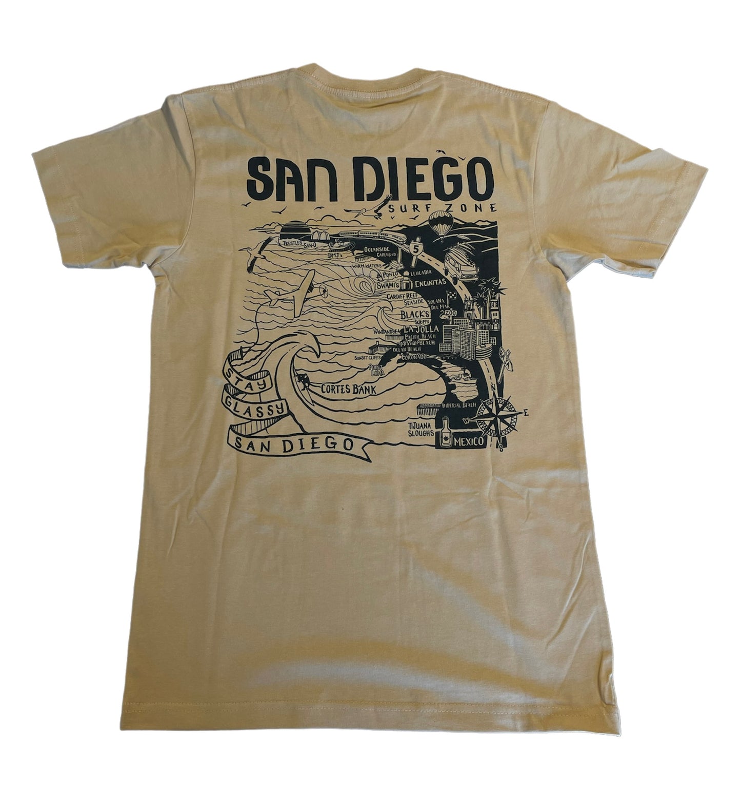 South Coast Mens SD Map Tee