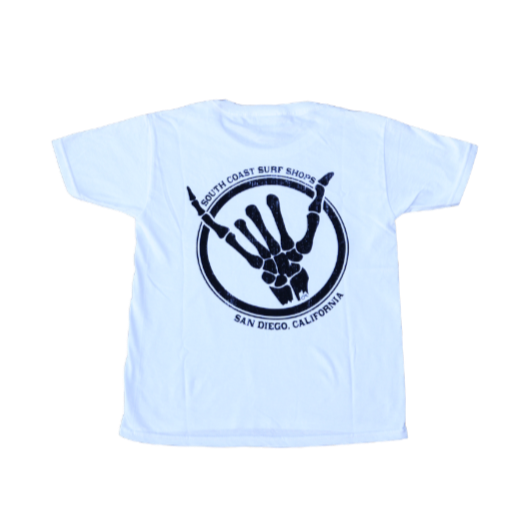 South Coast Kids Shaka Bones T-Shirt White