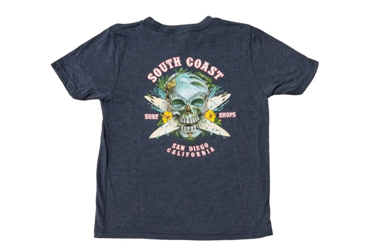 South Coast Youth Crossed Surf Tee Navy