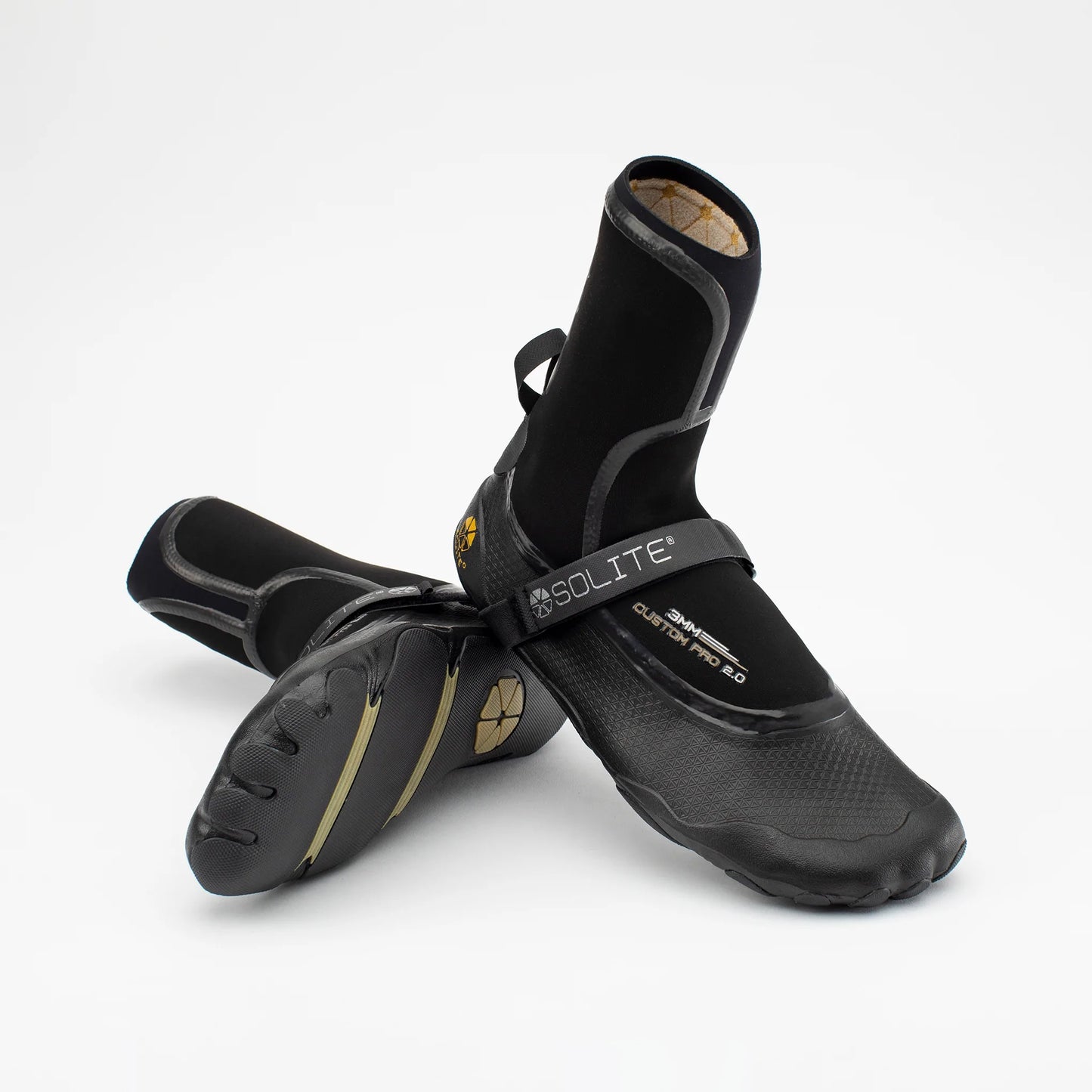 Solite Adults 3mm Custom Pro 2.0 Booties Black/Gum