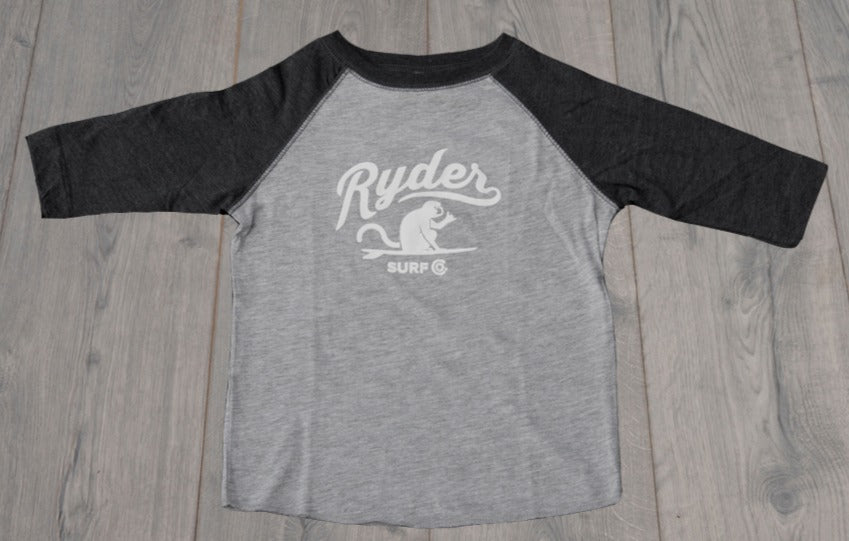RYDER KIDS MONKEY RAGLAN T-SHIRT NAVY