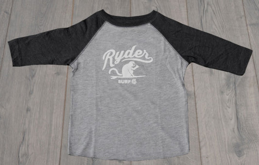 Ryder Kids Monkey Raglan T-Shirt Navy