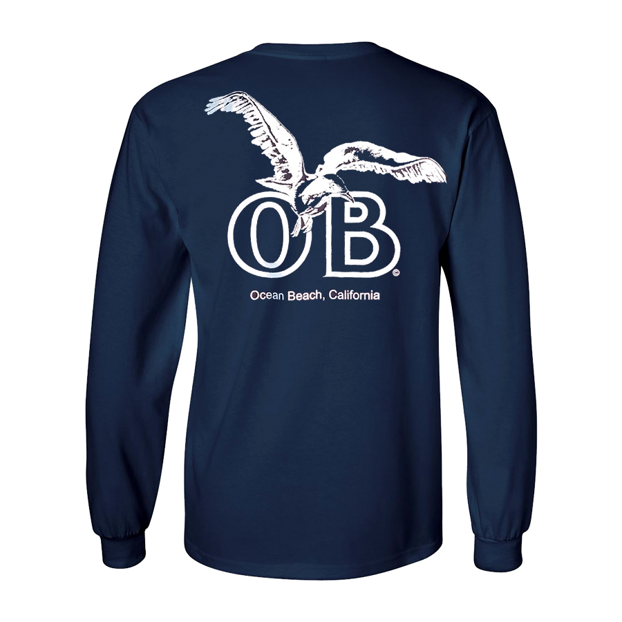 Peninsula Graphics Womens Ob Gull Longsleeve T-Shirt Navy