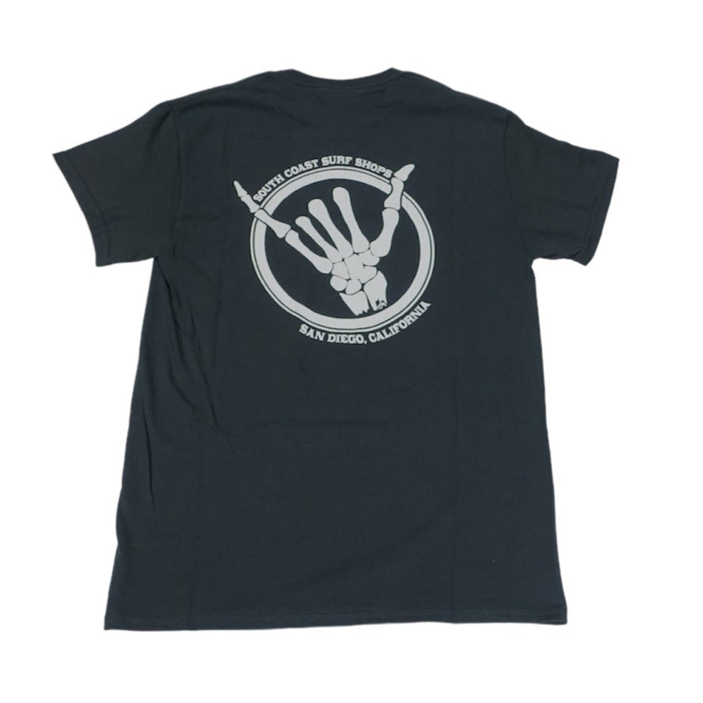 South Coast Adult Shaka Bones T-Shirt Black
