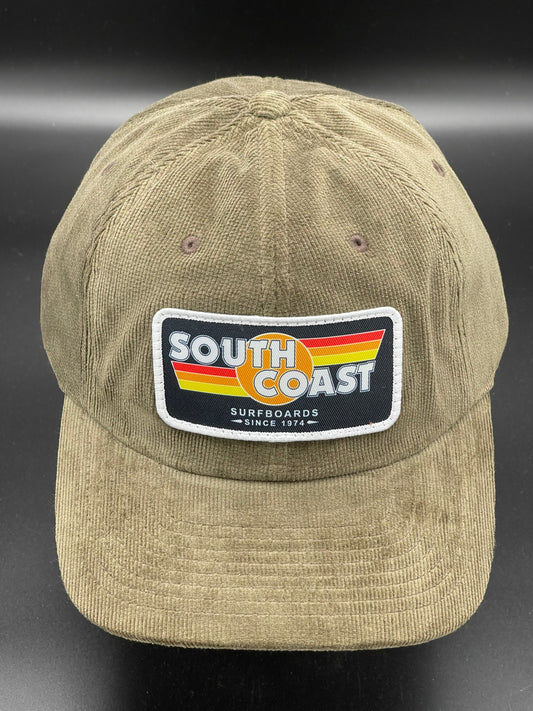 South Coast Adult Retro Stripe Cord Hat Loden