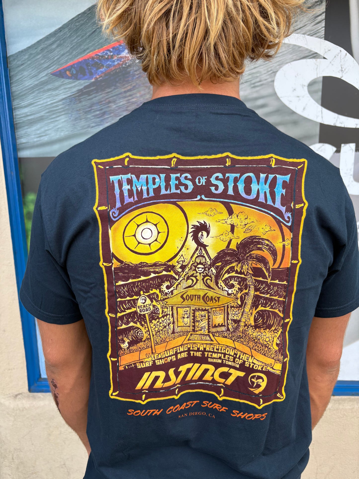 South Coast Mens Temple of Stoke tee Navy