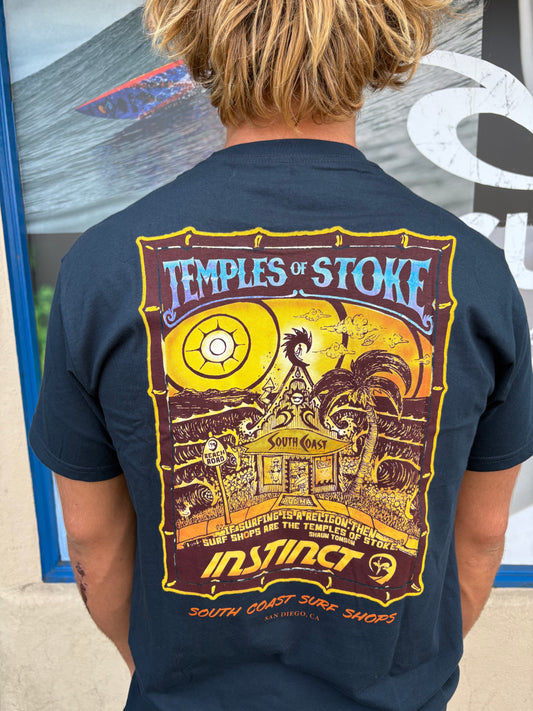 South Coast Mens Temple of Stoke tee Navy
