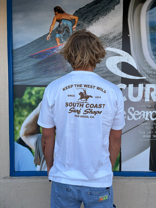 South Coast Mens Keep it Wild tee White