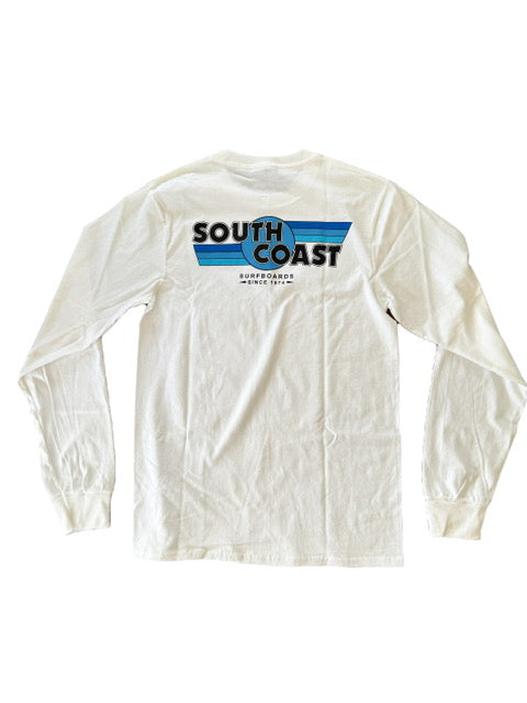 SOUTH COAST MENS RETRO FLAG LONGSLEEVE T-SHIRT