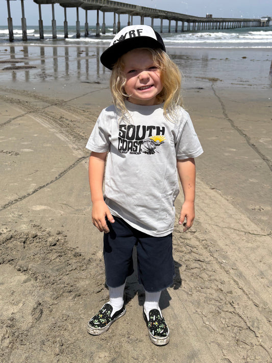 South Coast Youth Grinder Tee Silver