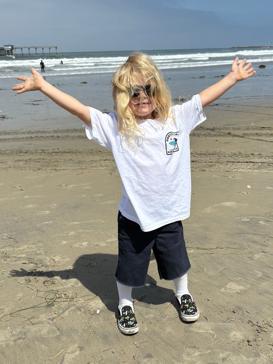 South Coast Youth Surfbear Tee White
