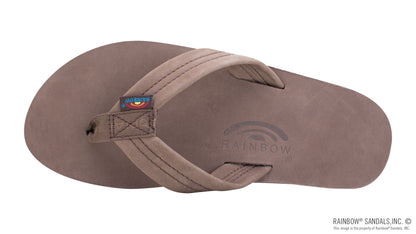 Rainbows Men's Single Layer Premier Leather with Arch Support 1" Strap eXpresso