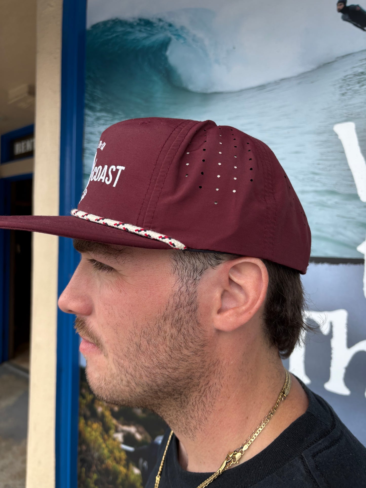 South Coast Adult Cross Logo Snapback hat Wine