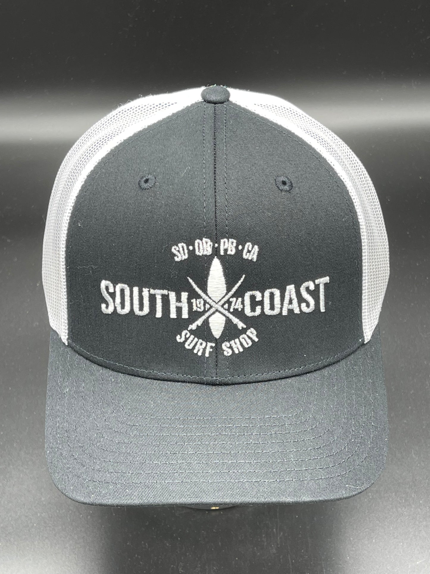 South Coast Adult Cross Logo Trucker Black-White