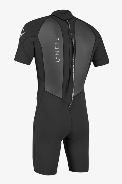 O'Neill Men's Reactor 2/2 MM Back Zip Short Sleeve Wetsuit Black