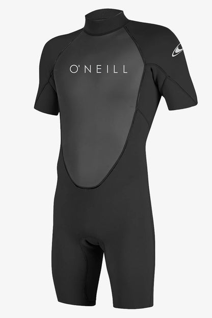 O'Neill Men's Reactor 2/2 MM Back Zip Short Sleeve Wetsuit Black