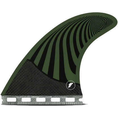 Future Fins Pyzel Honeycomb-Carbon Thruster Fin Set Green-Red M