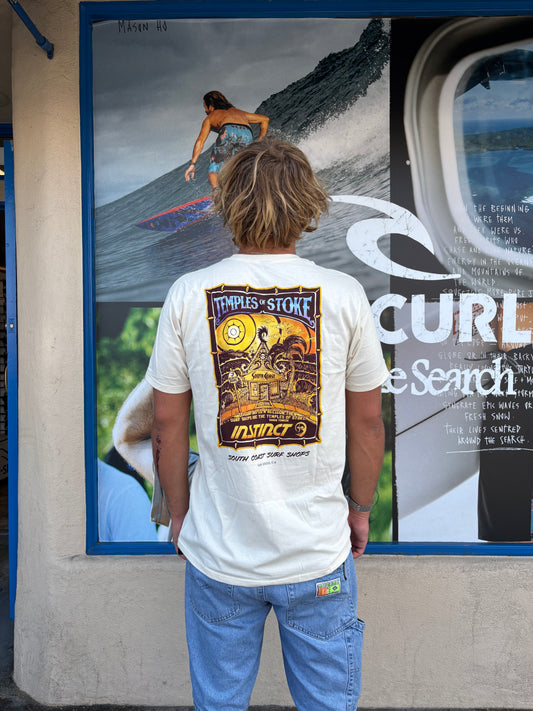 South Coast Mens Temple of Stoke tee Natural