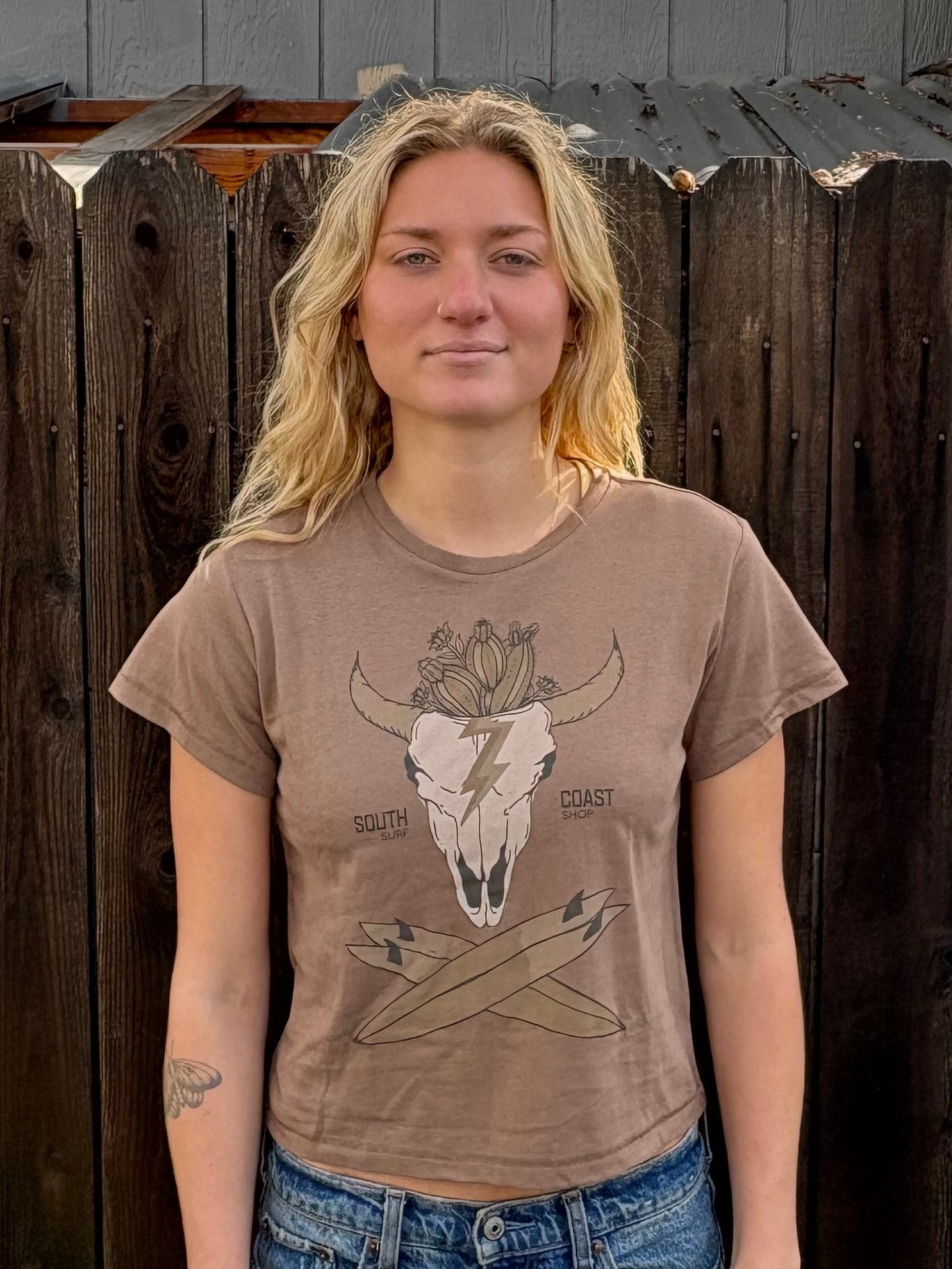 South Coast Ladies Desert Bloom Tee Latte