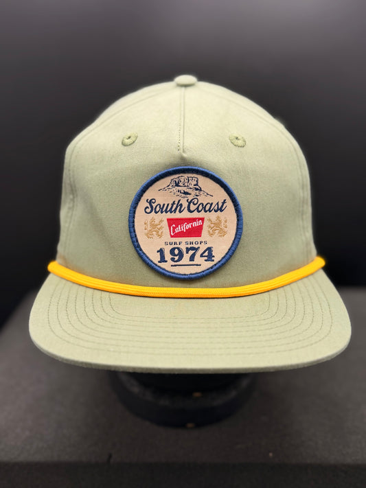 South Coast Original Snapback Hat Olive Gold