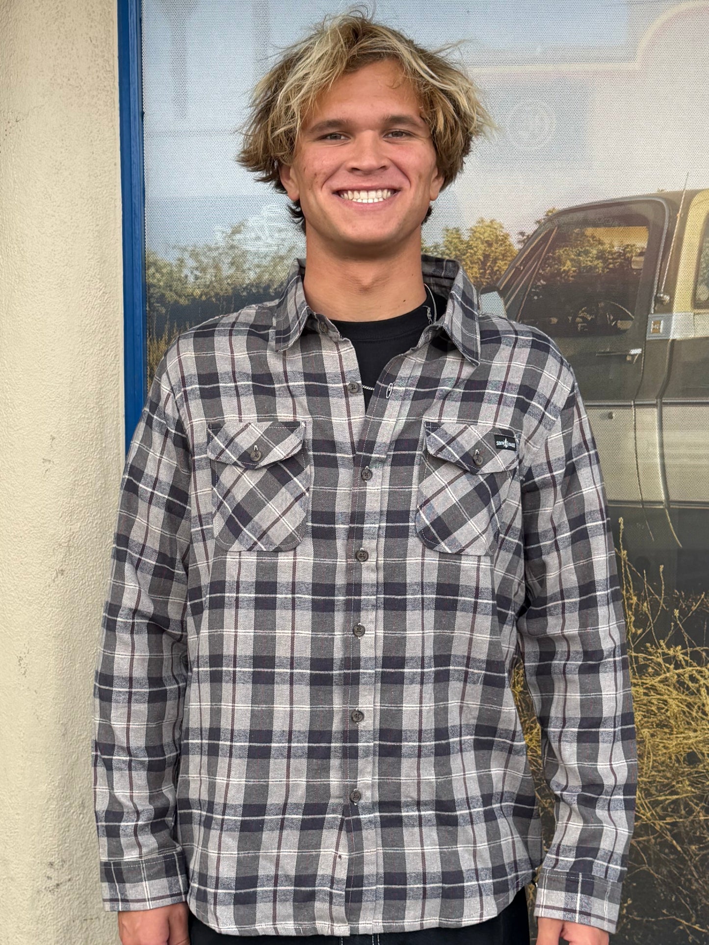 South Coast Ruffin Flannel Navy