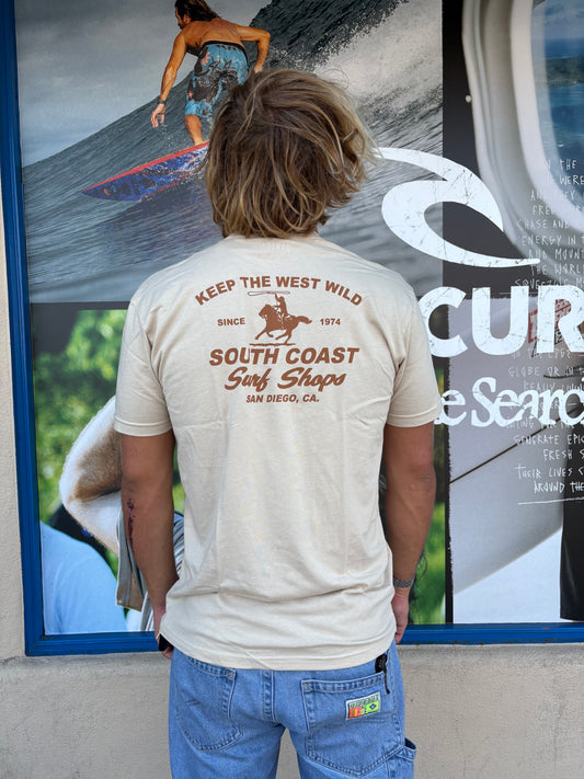 South Coast Mens Keep it Wild tee Cream