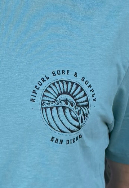 Rip Curl Mens Sunset Custom tee Blue