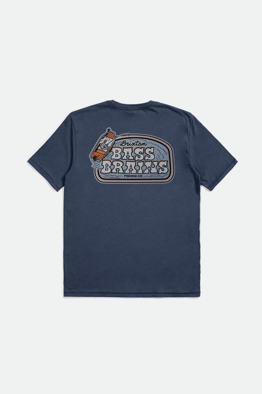 Bass Brains Boat S/S Standard Tee - Washed Navy