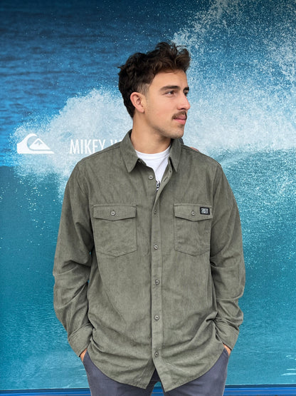 South Coast Tazi Cord Button Up Olive
