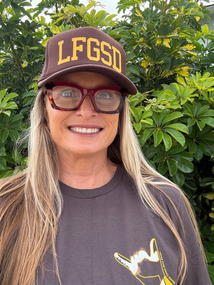 Local Beach San Diego LFGSD Trucker Hat Brown