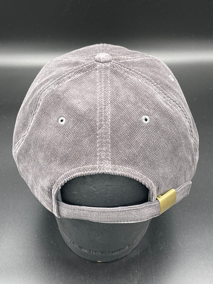 South Coast Adult Retro Stripe Cord Hat Dark Grey
