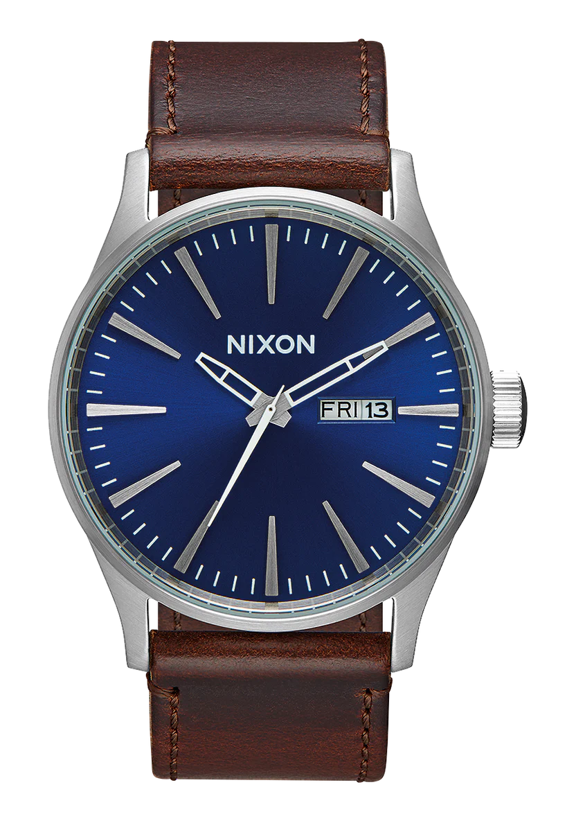 Nixon Sentry Leather Watch