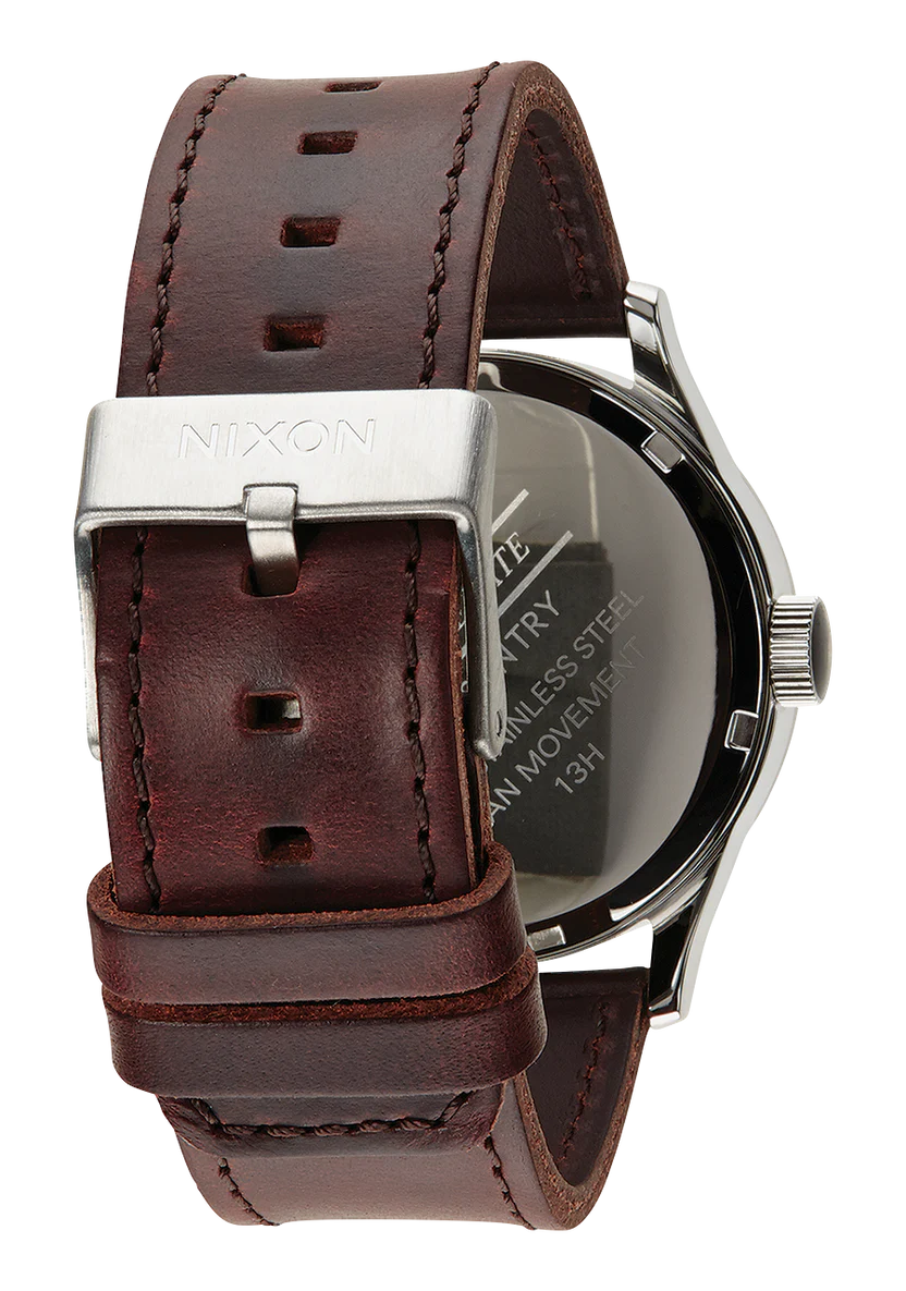 Nixon Sentry Leather Watch