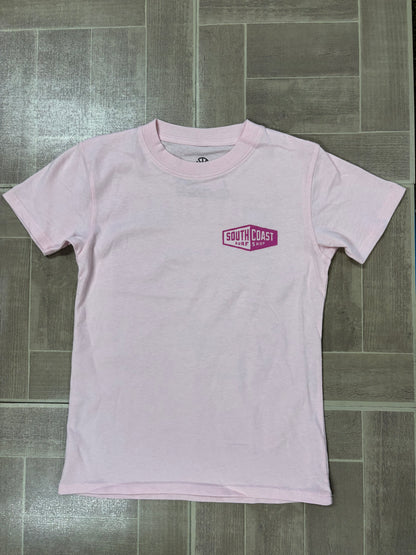 South Coast Youth SD Map Tee Pink