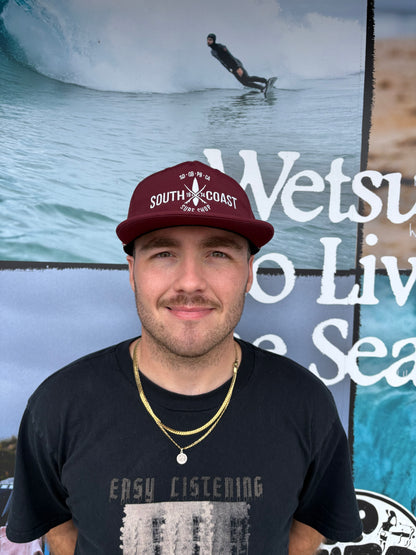 South Coast Adult Cross Logo Snapback hat Wine