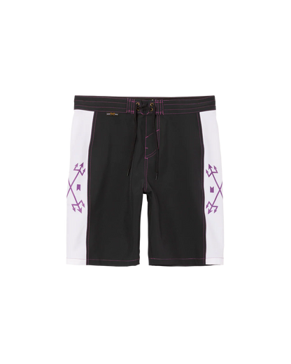 Dark Seas Allen Boardshort Black/White