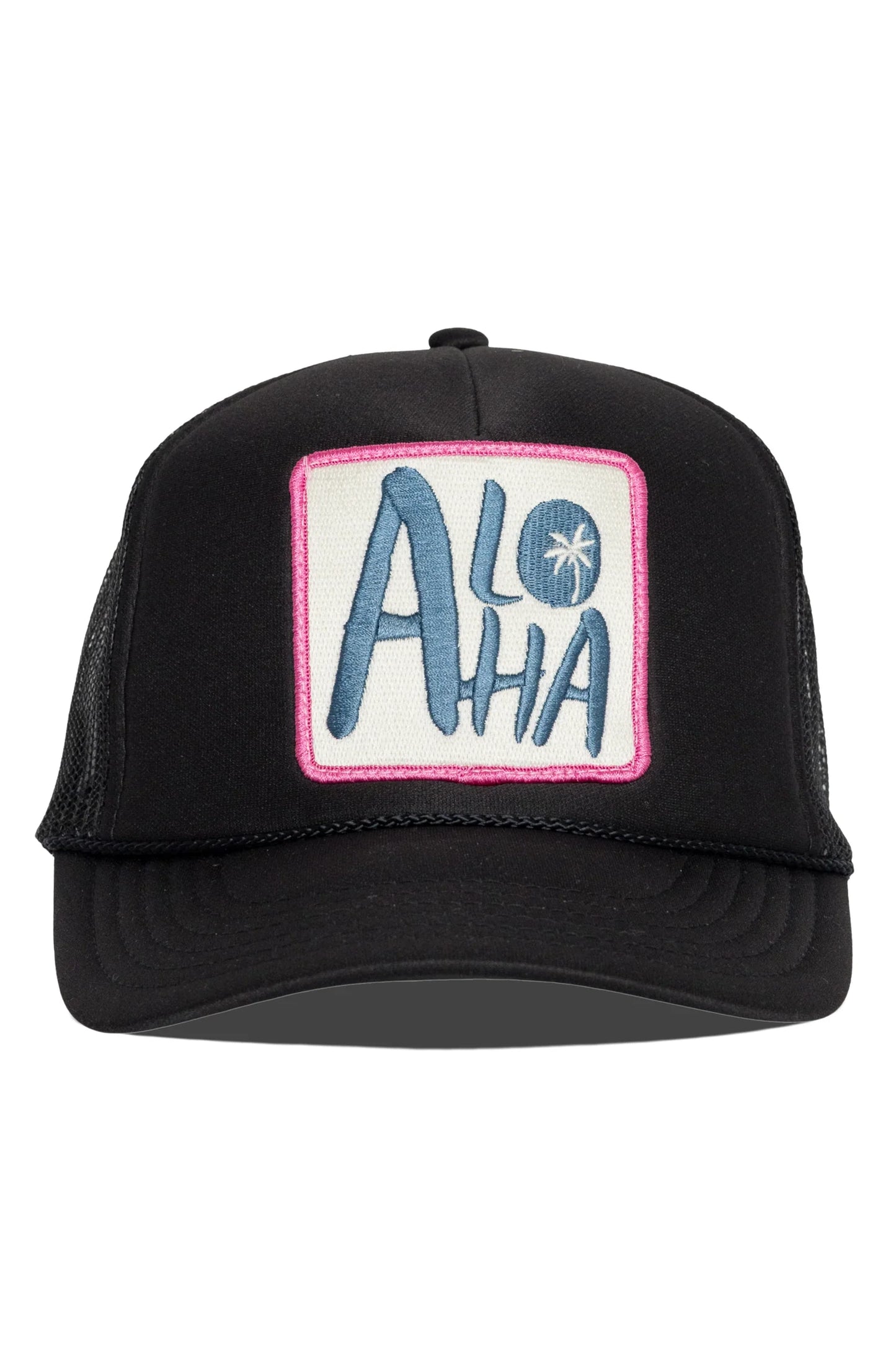 Friday Feelin Aloha Trucker Hat Black