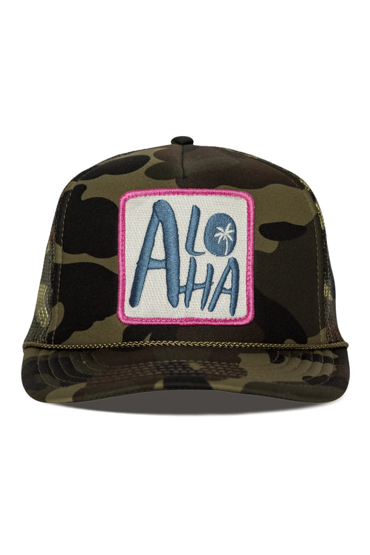 Friday Feelin Aloha Trucker Hat Camo