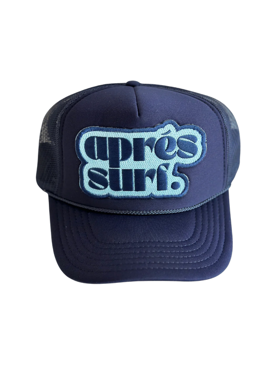 Local Beach Apres Surf Patch Trucker Hat Navy