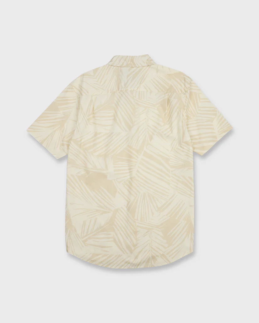 Quiksilver Aruba Palm Classic Stretch Short Sleeve Shirt Snow White