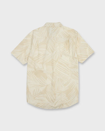 Quiksilver Aruba Palm Classic Stretch Short Sleeve Shirt Snow White