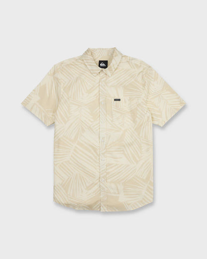Quiksilver Aruba Palm Classic Stretch Short Sleeve Shirt Snow White