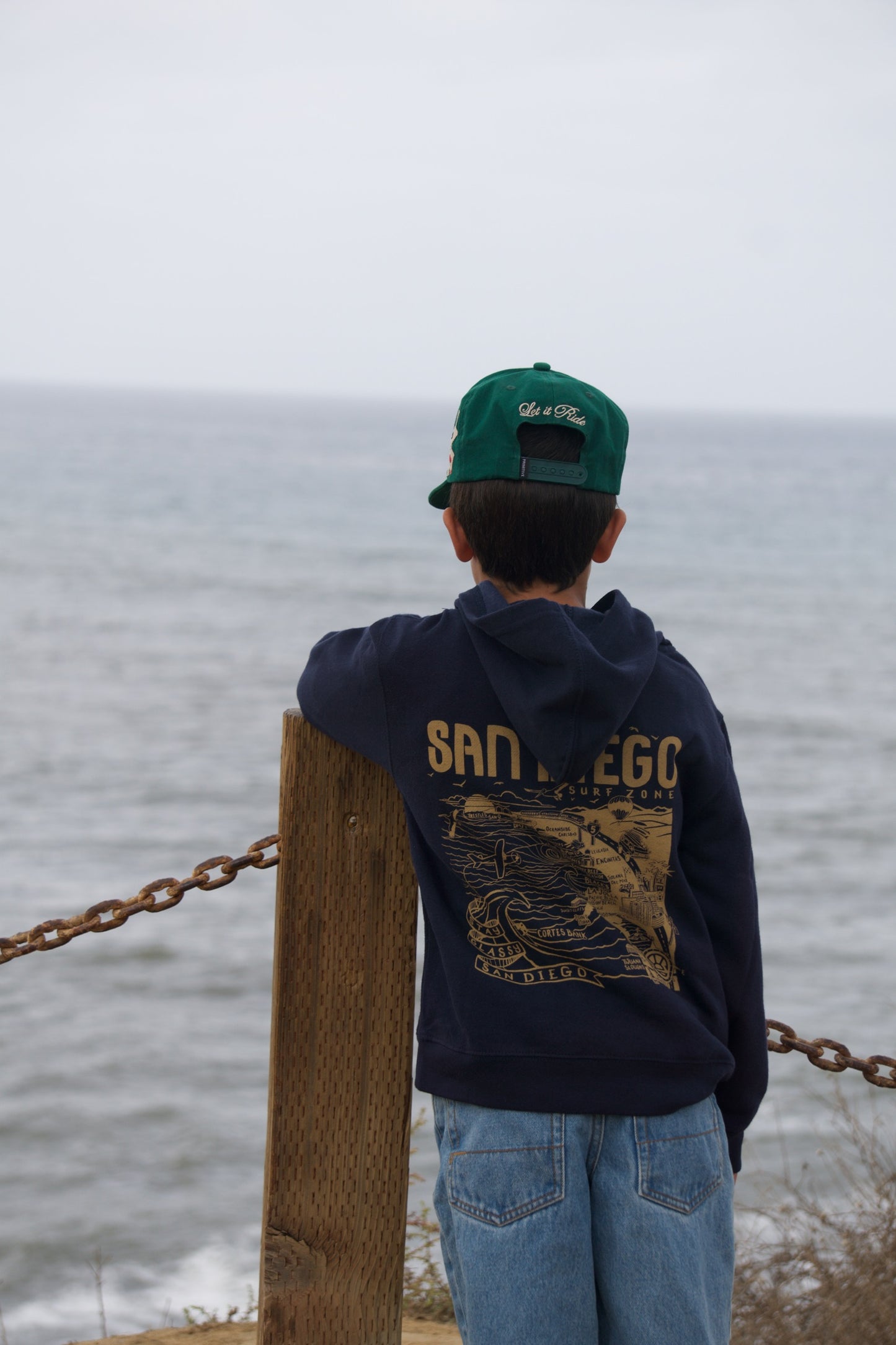 South Coast Youth SD Map Hoodie Navy