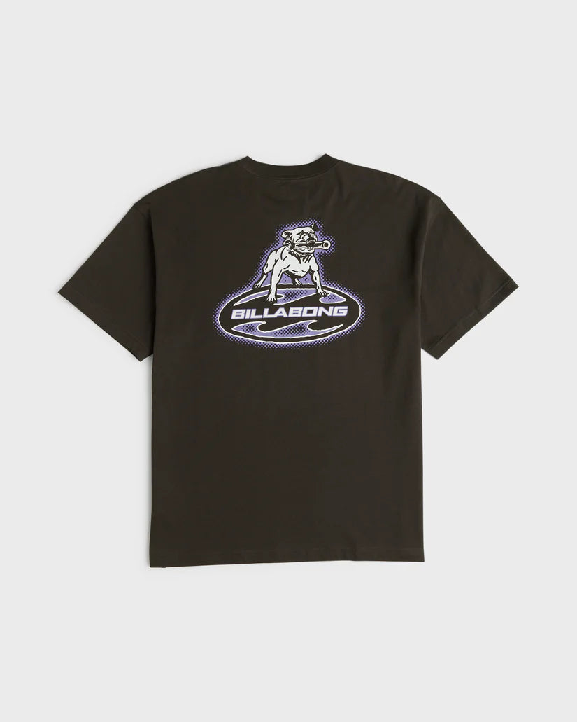 Billabong Men's Bad Dog OG Short Sleeve Cotton Tee Washed Black