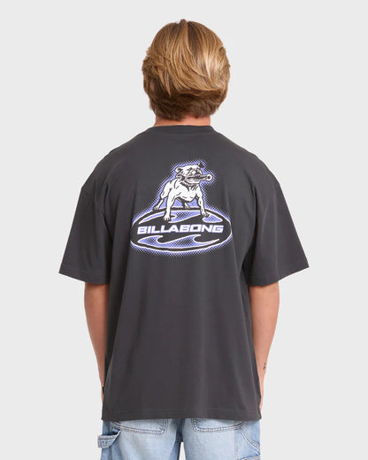 Billabong Men's Bad Dog OG Short Sleeve Cotton Tee Washed Black